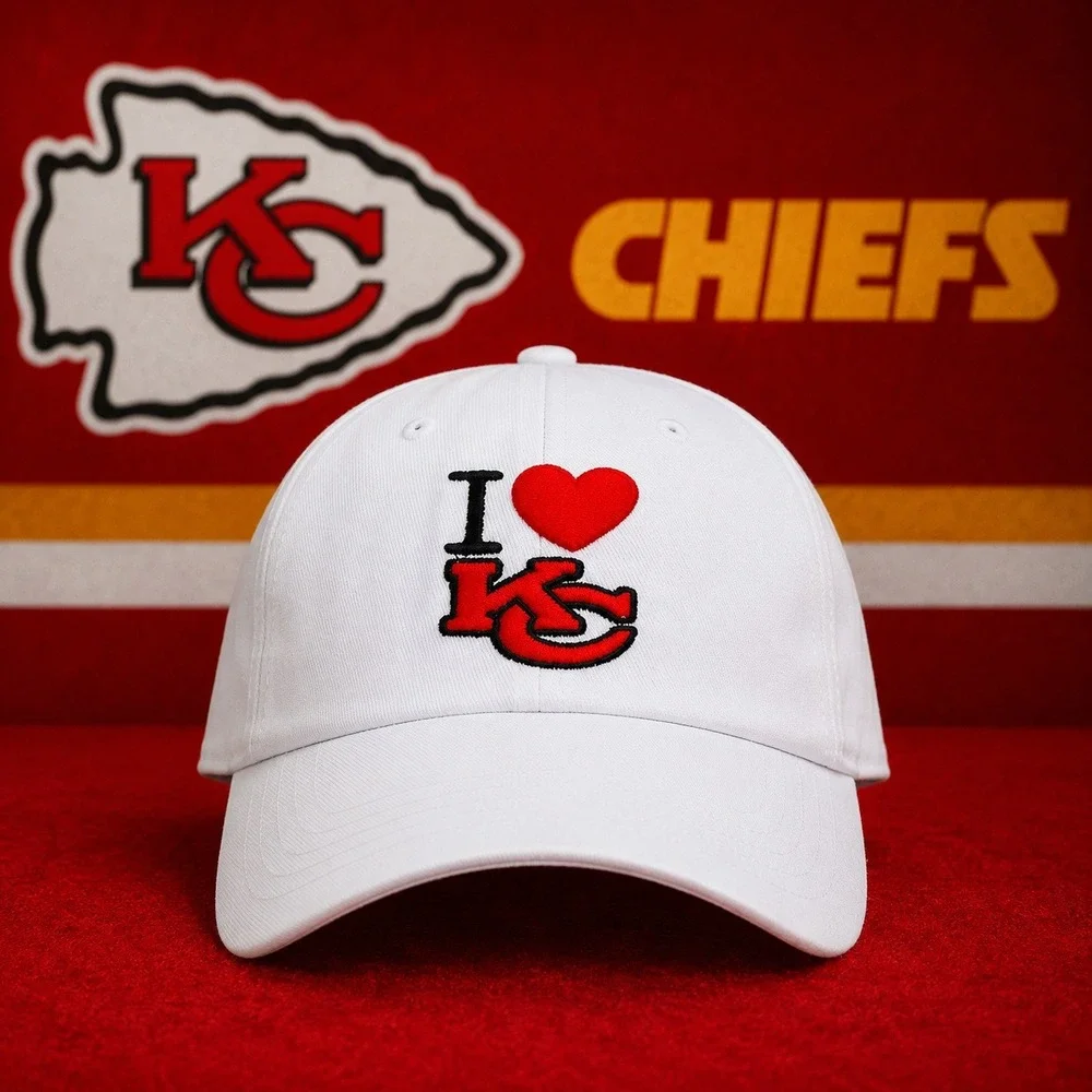 Kansas City Chiefs‎ Men White cap Design with 